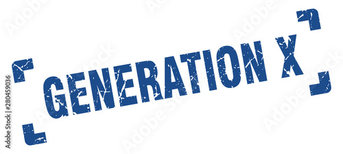 generation x stamp. generation x square grunge sign. generation x