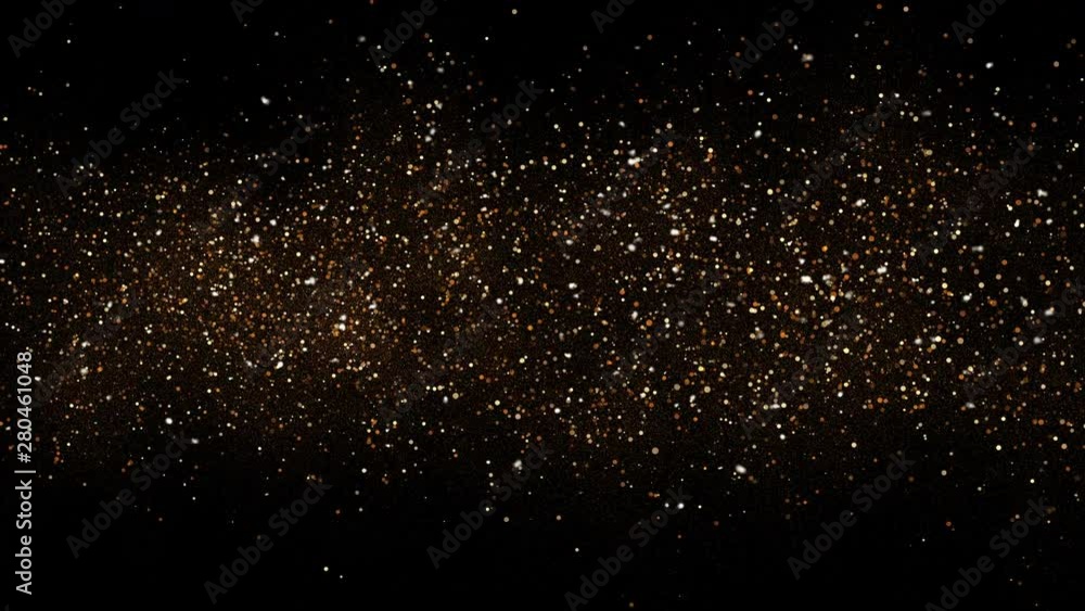 3d Illustration, Small gold dust, graphics of fire flakes, particle points and yellow-orange circles at the centre of the frame 3d Illustration, Small gold dust, graphics of fire flakes, particle points and yellow-orange circles at the centre of the frame