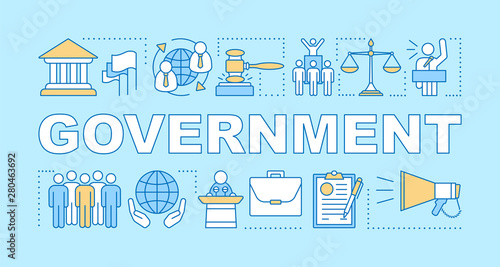 Fotografie, Tablou Government word concepts banner