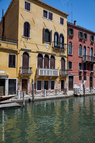 Venice, Italy, historic buildings. Foundations of ca vendramin