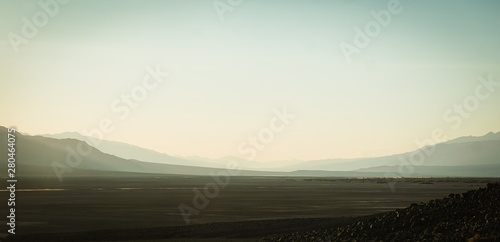 hills layered in death valley