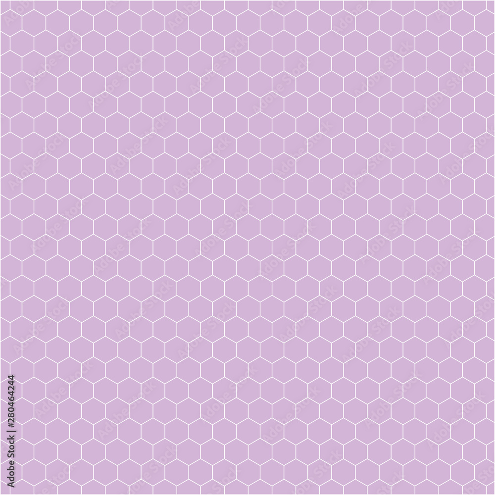 Vector banner consisting of violet honeycomb tiles