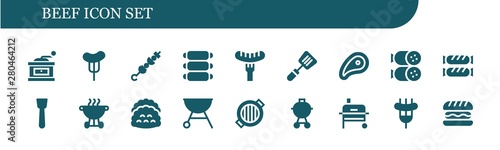 beef icon set