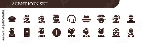 agent icon set