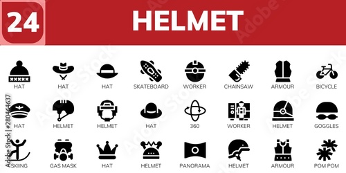 helmet icon set