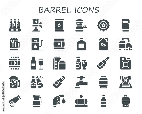 barrel icon set
