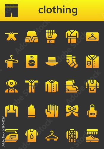 clothing icon set