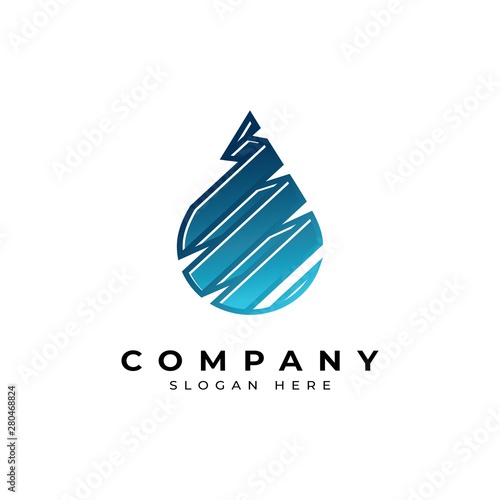creative water drop logo.abstract water symbol