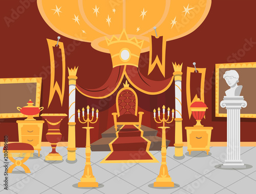 Throne room cartoon style interior