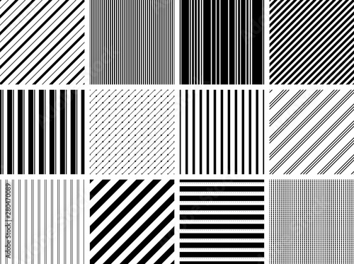 Seamless Stripe Patterns Black