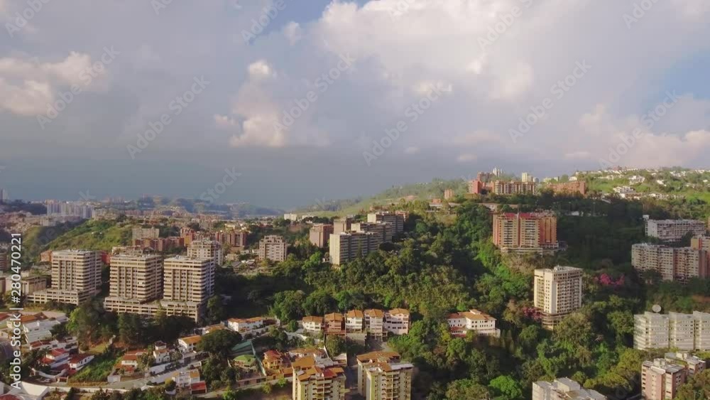 Aerial view of Caracas southeast during afternoon Aerial view of Caracas southeast during afternoon