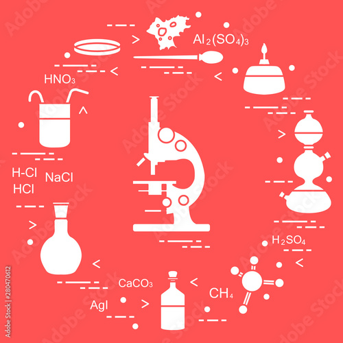 Chemistry scientific, education elements.