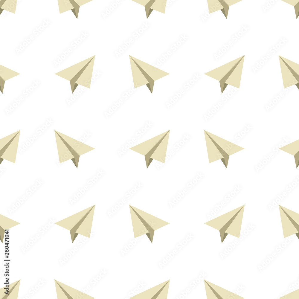 seamless pattern with paper airplanes in flat style in color Vector illustration seamless pattern with paper airplanes in flat style in color Vector illustration