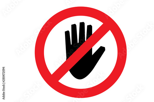 Do not touch icon. Vector illustration