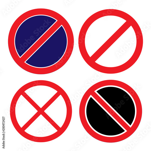 Prohibition no symbol, Sign ban vector illustration Free Download Prohibition no symbol, Sign ban vector illustration - GFXLoad