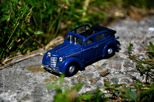 Moskvich 400-420 blue 1947 The legendary Soviet car scale 1/43. The collection model of a car of the USSR is a passenger Soviet car of the Moscow plant for the production of small cars (MZMA). Cabriol
