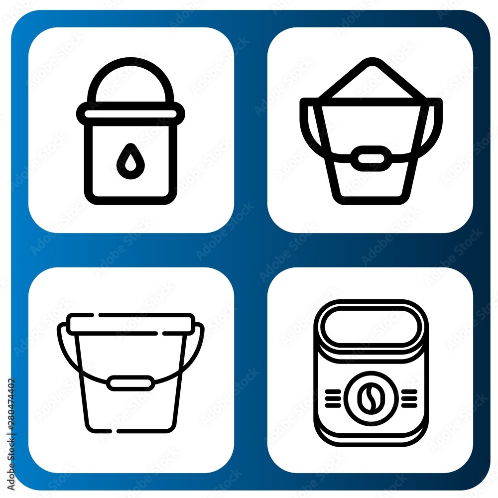 Set of pour icons such as Water bucket, Bucket, Instant coffee , pour Set of pour icons such as Water bucket, Bucket, Instant coffee , pour