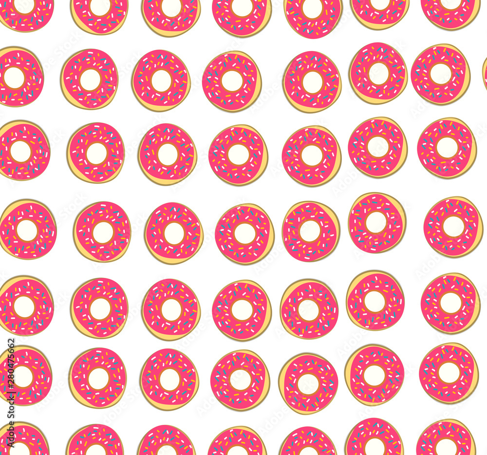 Tasty Doughnuts Pattern. Flat Designs. Tasty Doughnuts Pattern. Flat Designs.