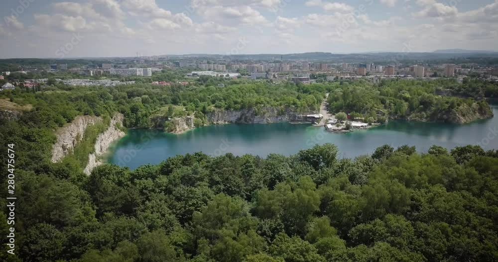 Zakrzowek lake, Krakow, Poland. Quarry under water Zakrzowek lake, Krakow, Poland. Quarry under water