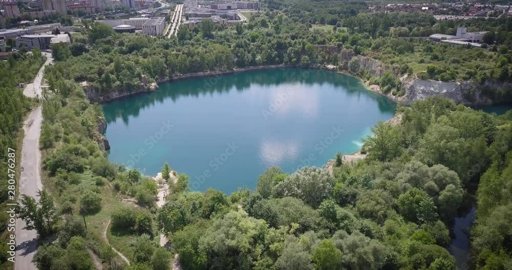 Zakrzowek lake, Krakow, Poland. Quarry under water Zakrzowek lake, Krakow, Poland. Quarry under water