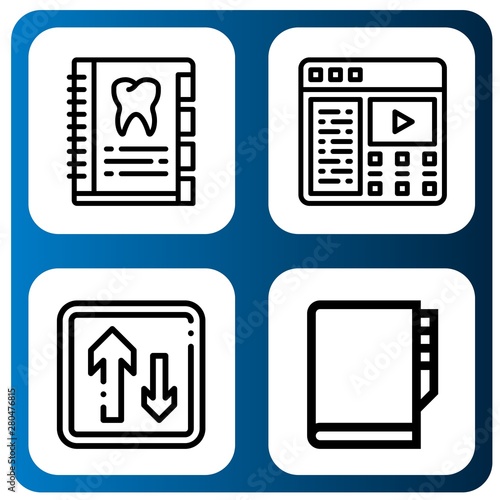 Set of memo icons such as Agenda, Description, Priority , memo