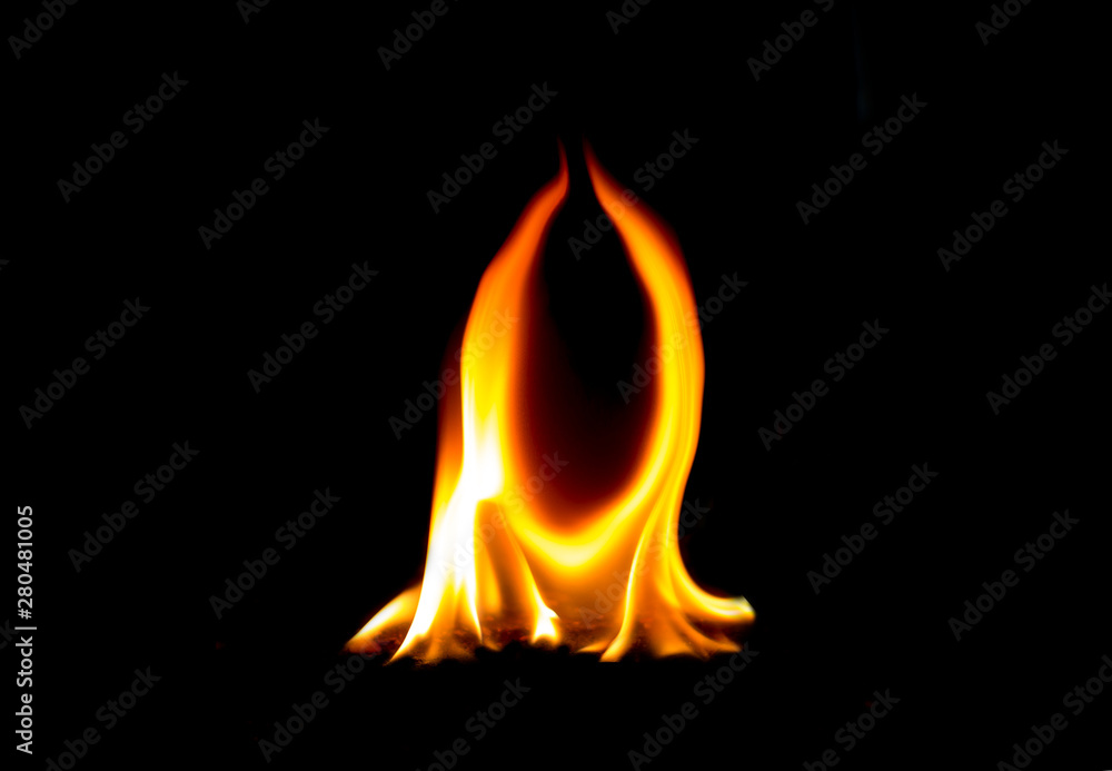 Letter O made of fire Letter O made of fire