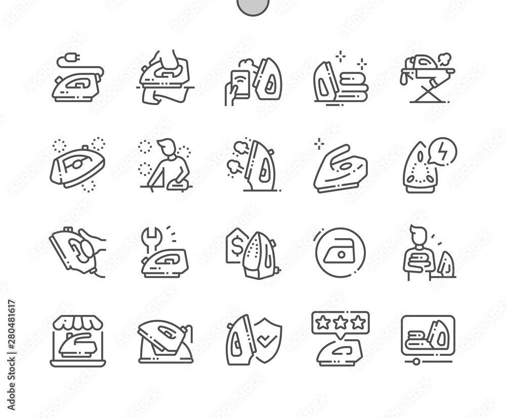 Iron Well-crafted Pixel Perfect Vector Thin Line Icons 30 2x Grid for Web Graphics and Apps. Simple Minimal Pictogram