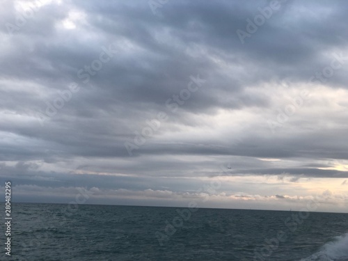 clouds over the sea