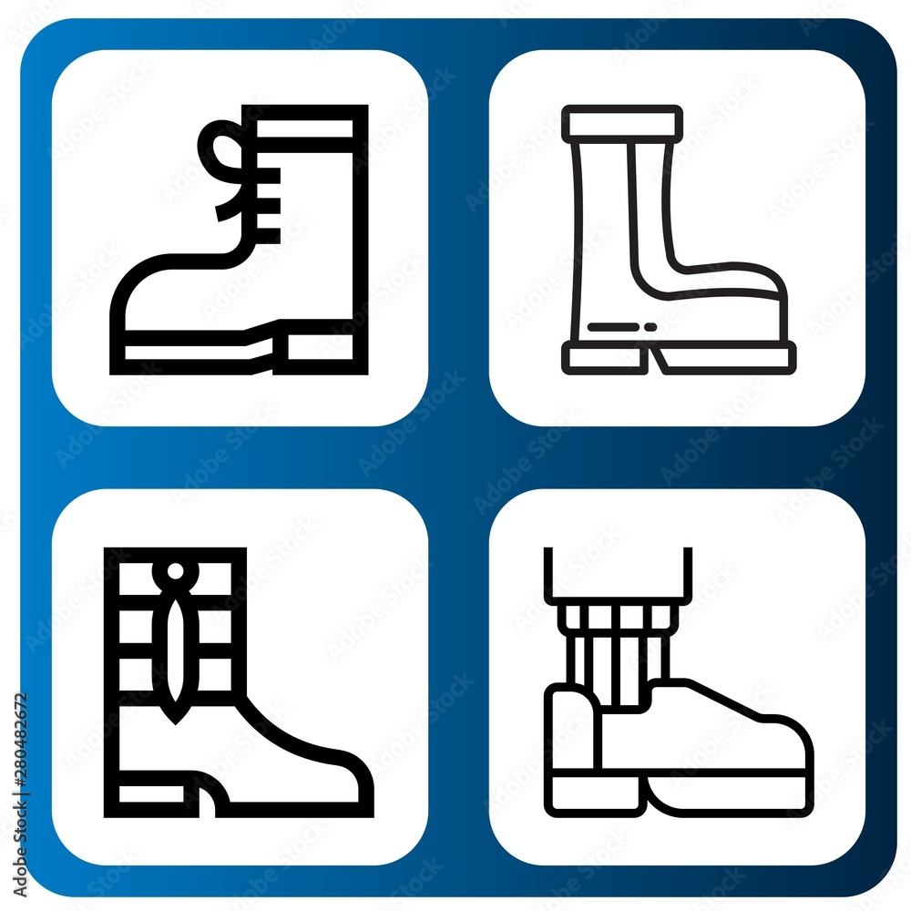 Set of sole icons such as Boots, Leather shoe , sole Set of sole icons such as Boots, Leather shoe , sole