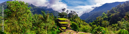High Angle View of Ciudad Perdida (Lost City) in the Sierra Nevada Mountains of Colombia photo