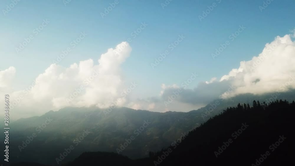majestic cloud formations over Moang Hoa Valley, Seo My Ty reservoir majestic cloud formations over Moang Hoa Valley, Seo My Ty reservoir