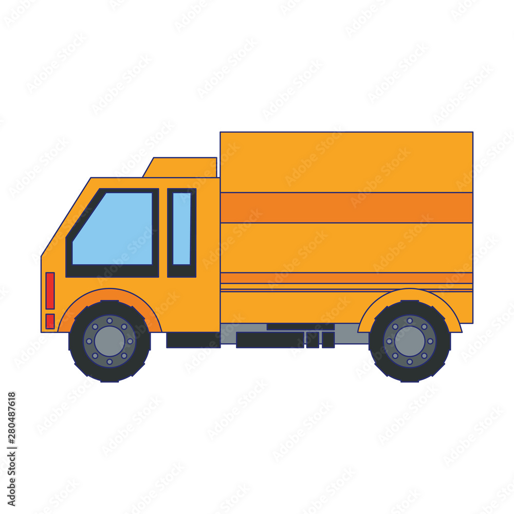 transportation truck logistic shipping cartoon
