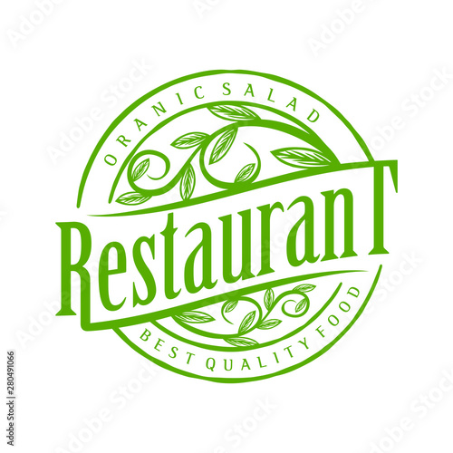 Nature restaurant salad logo design