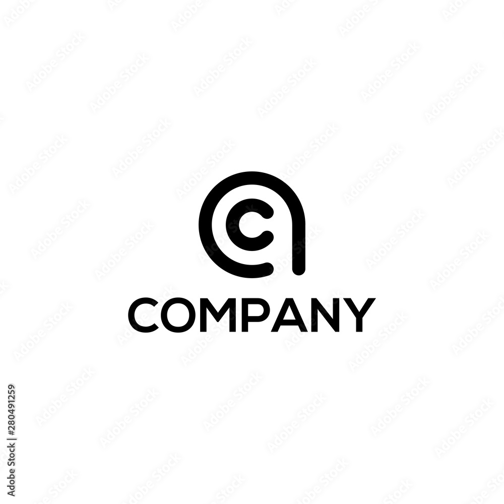 ac logo concept black and white