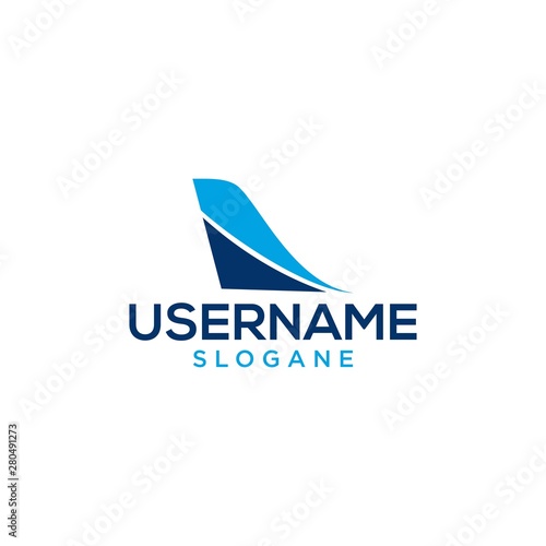 aircraft tail logo concept vector