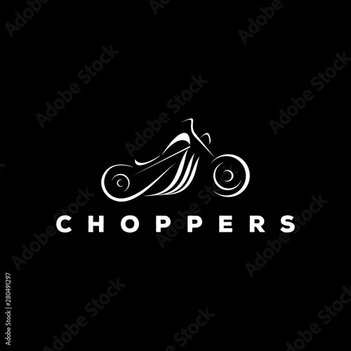 choppers logo concept black and white vector