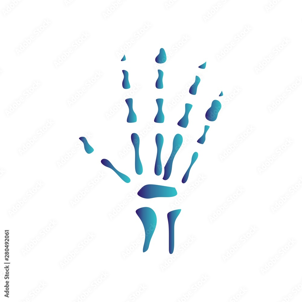 Fototapeta premium Hand x-ray icon for your project