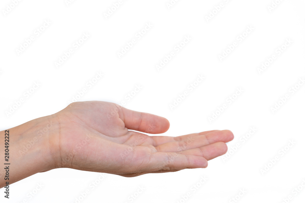 hand holding something isolated on white background hand holding something isolated on white background