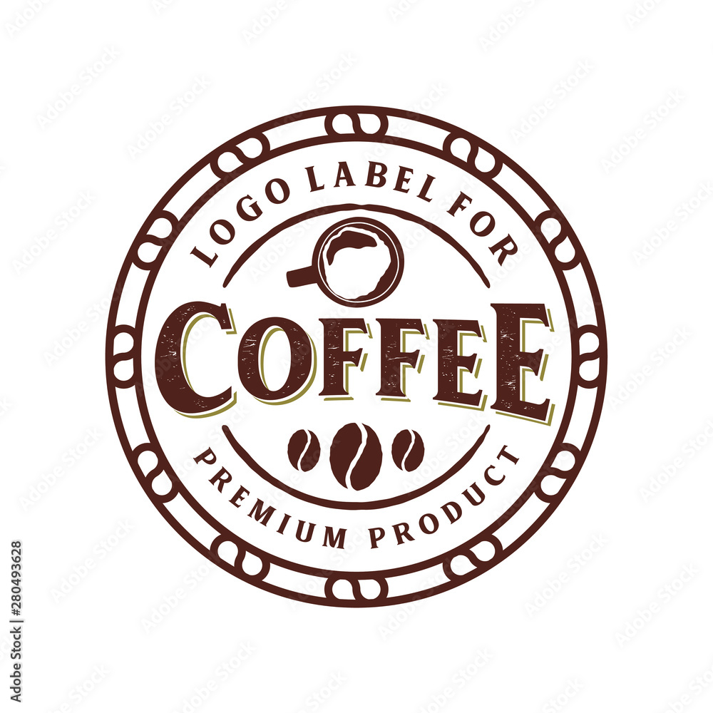 Vintage logo for coVintage logo for coffee product or cafe shopffee product or cafe shop