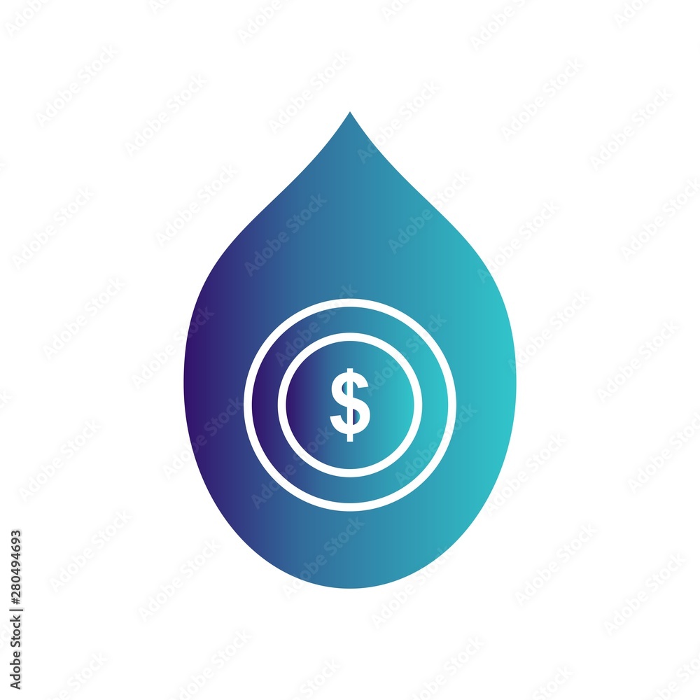 Dollar Drop icon for your project Dollar Drop icon for your project
