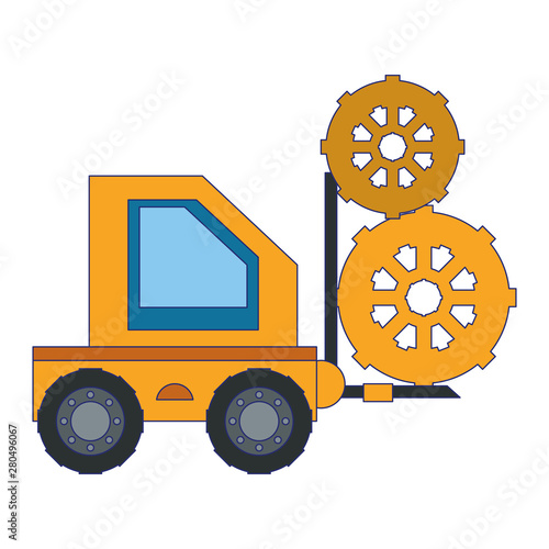construction architecture engineering industrial cartoon