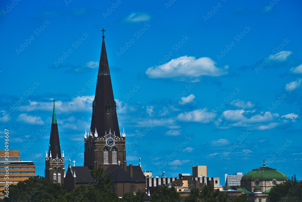 church steeple and sky in Tulsa 