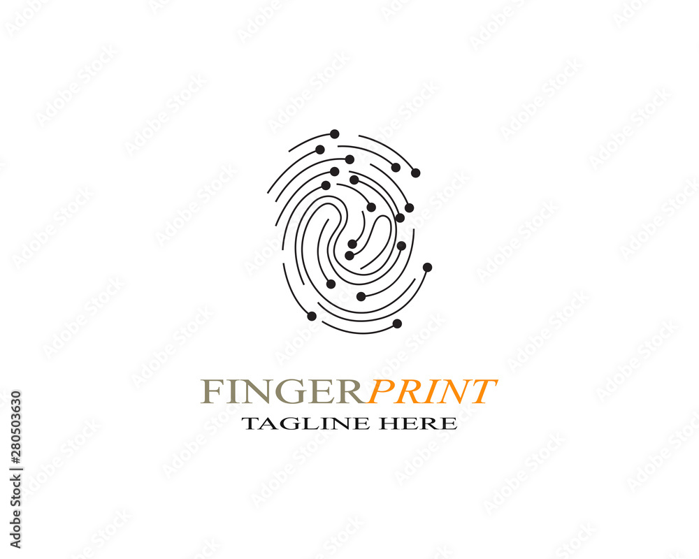 Fingerprint logo template vector icon Fingerprint logo template vector icon