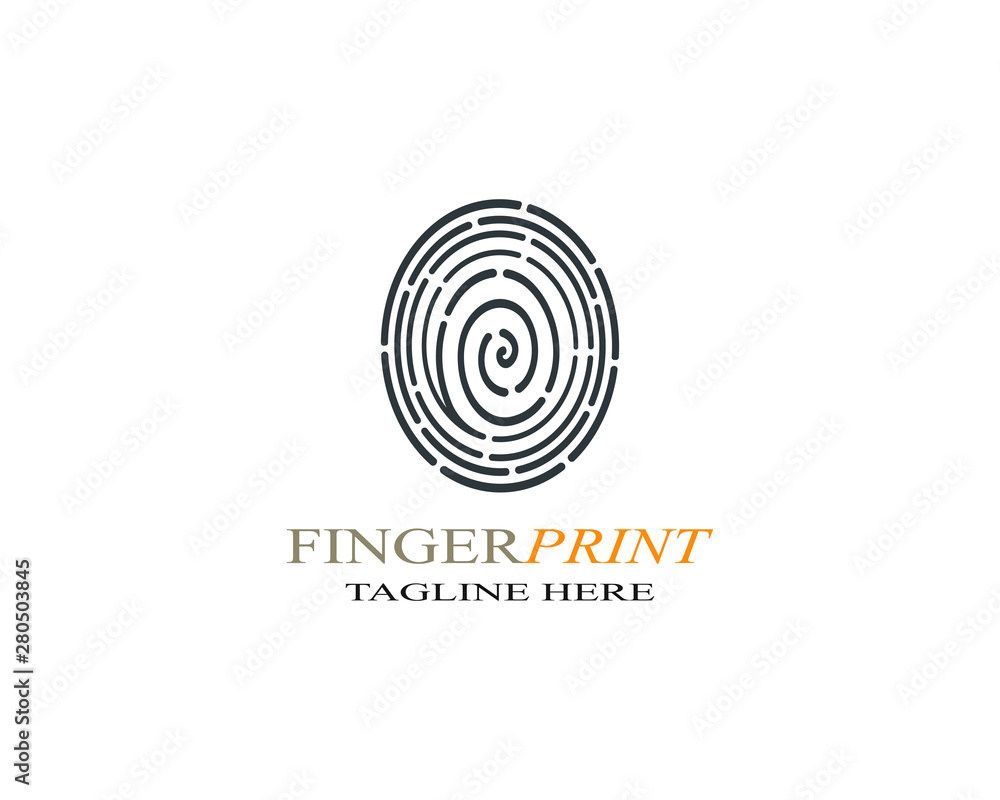 Fingerprint logo template vector icon Fingerprint logo template vector icon