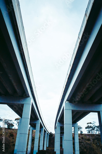 View Underneath Bridge Industrial Highway Overpass