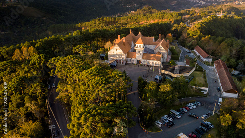 Campos do Jordao, Sao Paulo, May 20, 2019: Official winter residence of the Governor of the State of Sao Paulo. It is located in Alto da Boa Vista, in the city of Campos do Jordão.