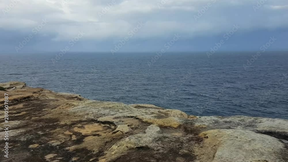View from a coastal sandstone cliff in the Royal National Park, NSW, Australia View from a coastal sandstone cliff in the Royal National Park, NSW, Australia