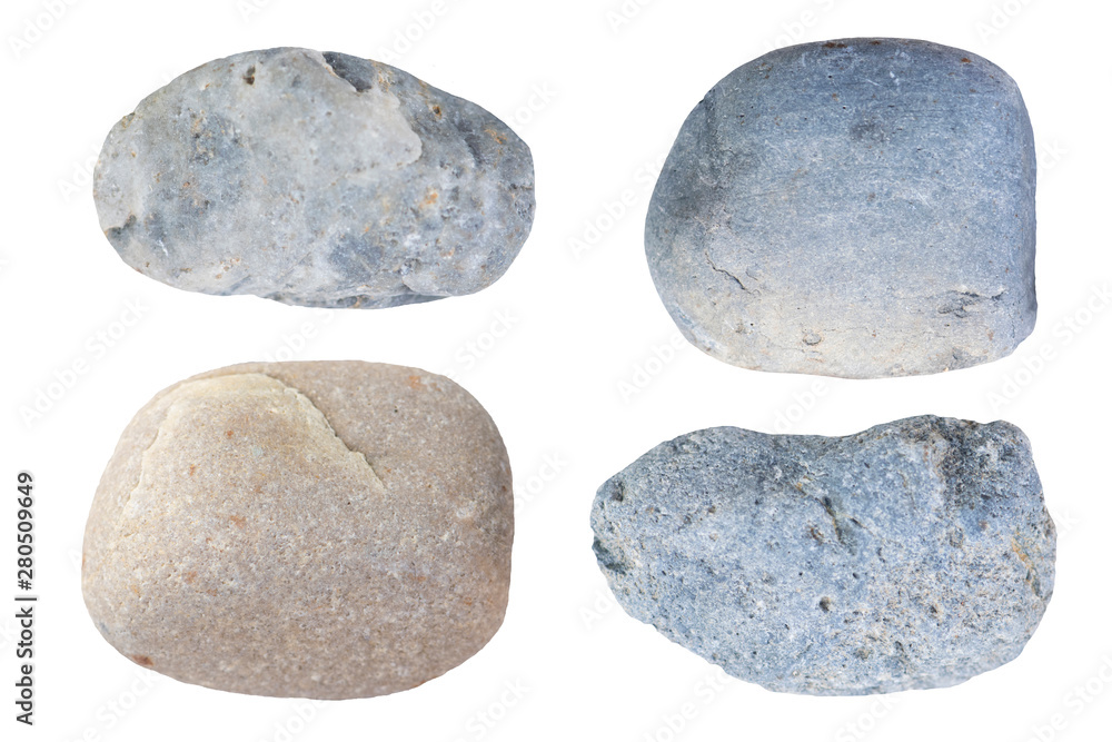Set of rock or stone isolated on white background Set of rock or stone isolated on white background