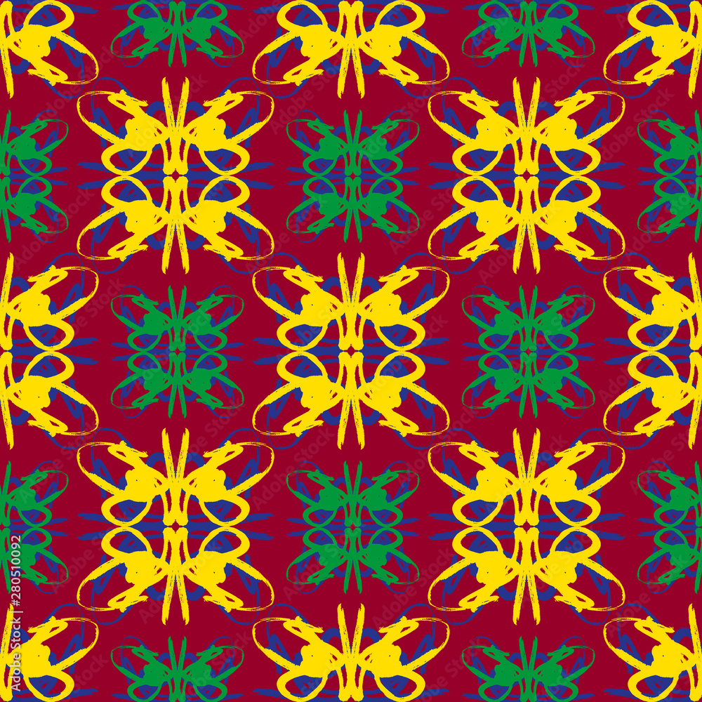 Graffiti on a geometric background seamless pattern Graffiti on a geometric background seamless pattern
