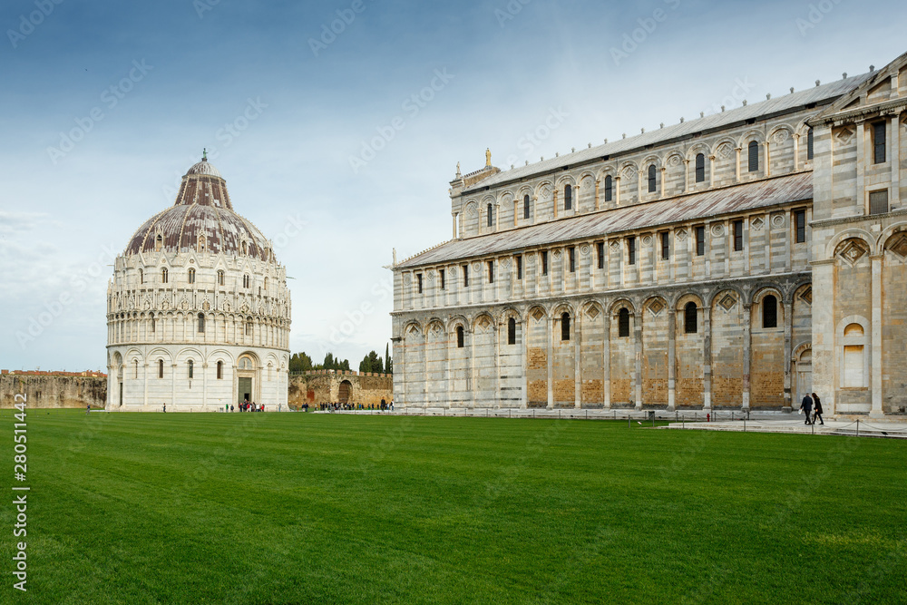 Pisa baptistery view in Italy	